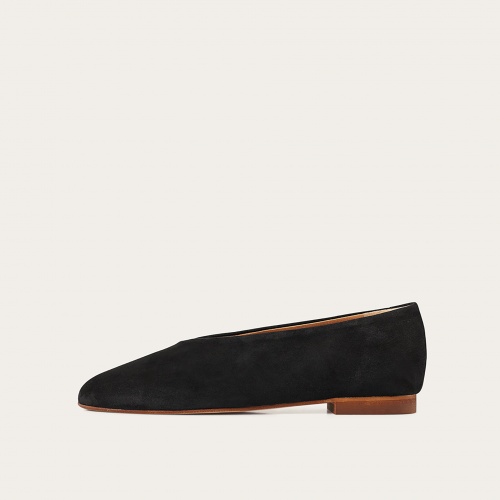 Opera Ballerina, black suede